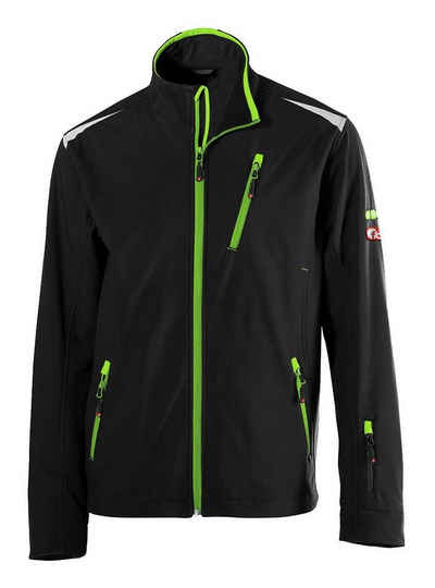 fortis Softshelljacke Herren-Jacke 24, schwarz/limegreen, Größe M