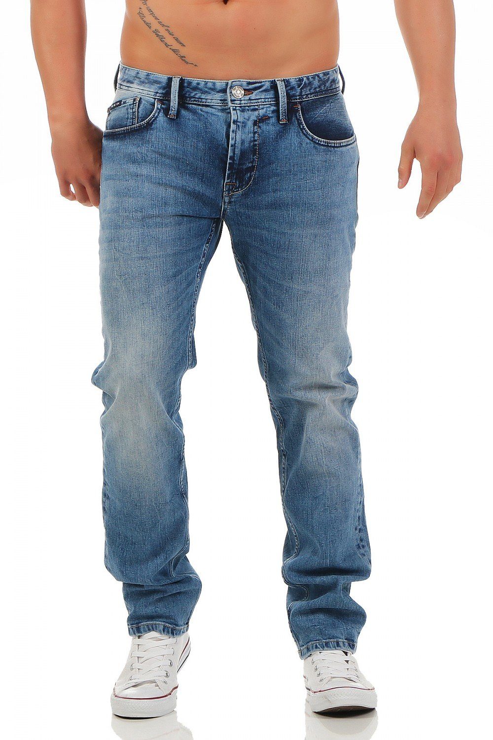 Big Seven Regular-fit-Jeans Big Seven Morris Medium Blue Regular Fit Herren Jeans