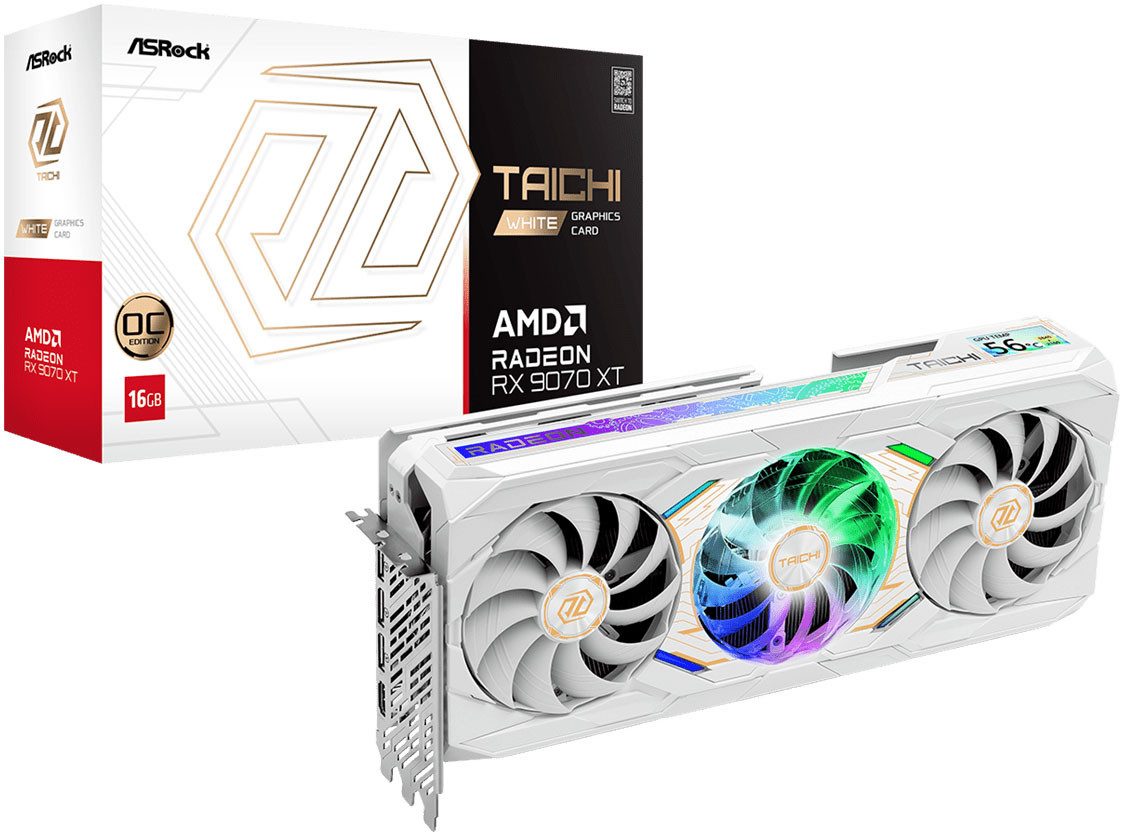 Asrock Radeon RX 9070 XT Taichi 16GB OC Grafikkarte (16 GB, GDDR6)