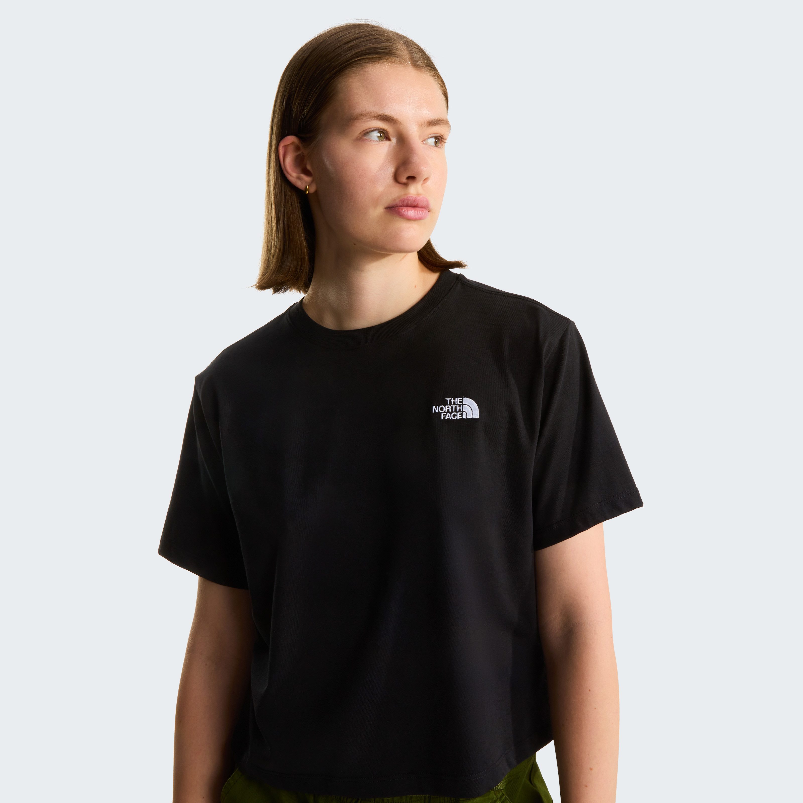 The North Face T-Shirt W EVOLUTION SIMPLE DOME CROP RLX SS TEE sportlicher Stil, kurzer und relaxter Schnitt, aus Poly-Baumwolle
