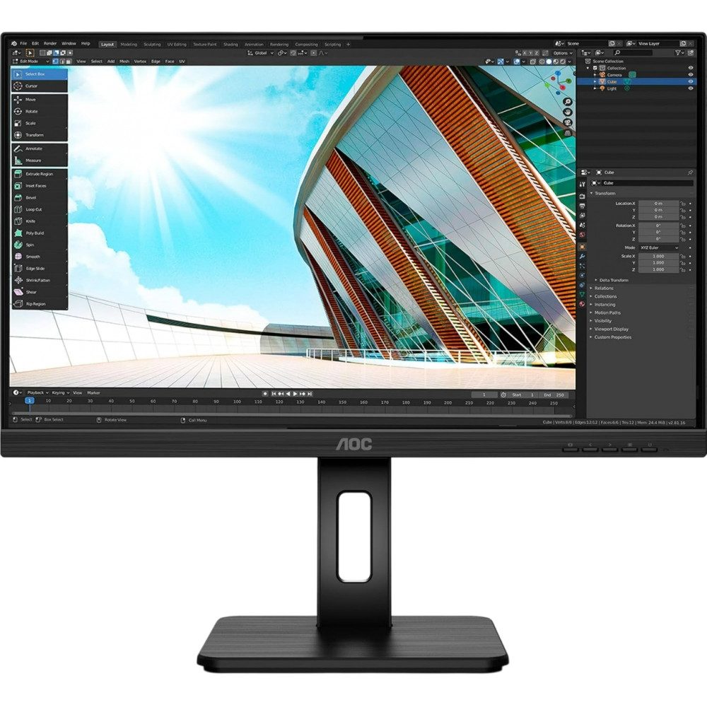 AOC 24P2Q - LED-Monitor - schwarz LED-Monitor (1920 x 1080 px, Full HD, IPS)