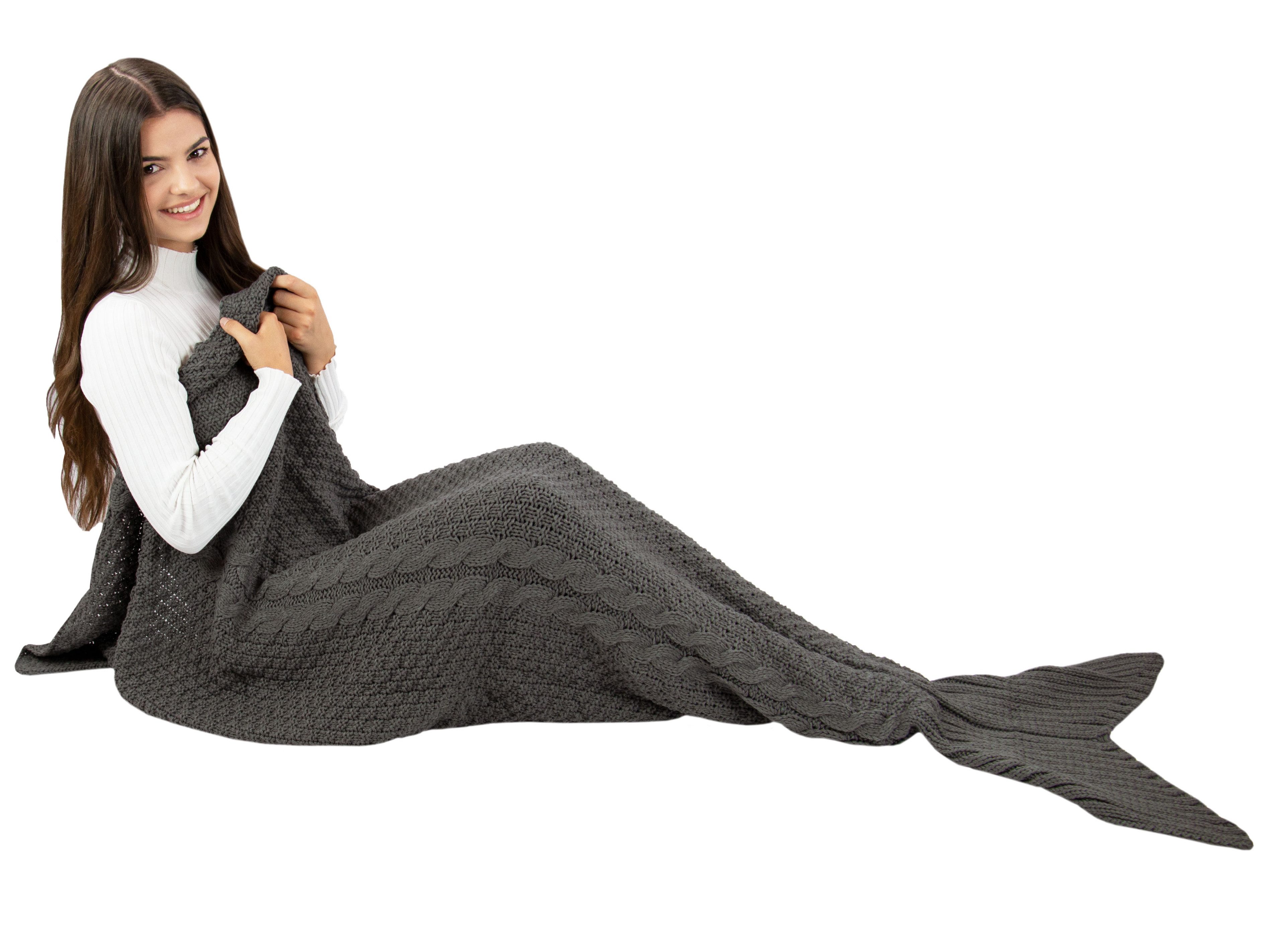 Wohndecke, ZOLLNER, 60 x 180 cm, 100% Polyacryl, im Meerjungfrauen Stil günstig online kaufen