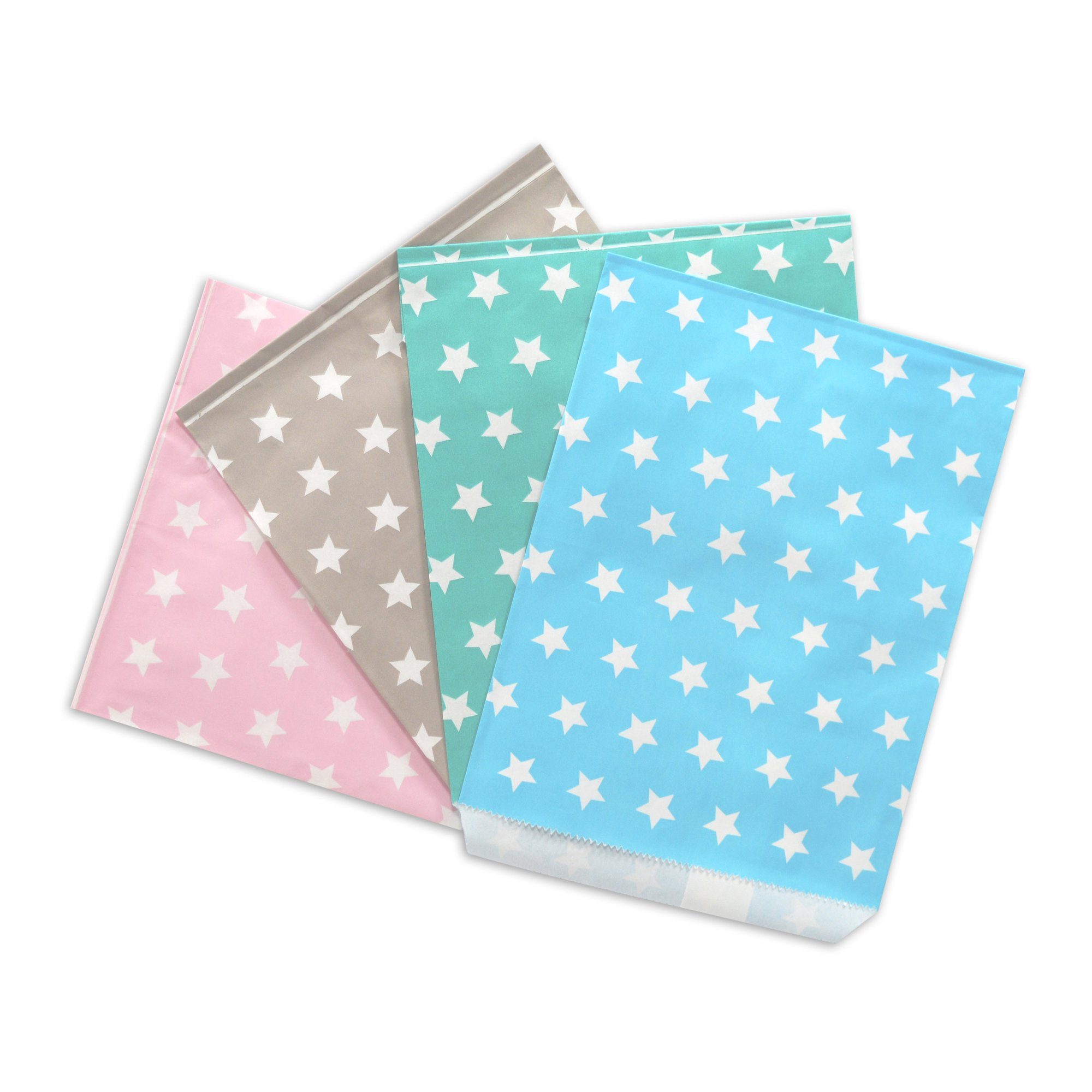 Frau WUNDERVoll Papierdekoration 100 Papiertüten Design Mix, 4 Designs, je 25 Papiertüten