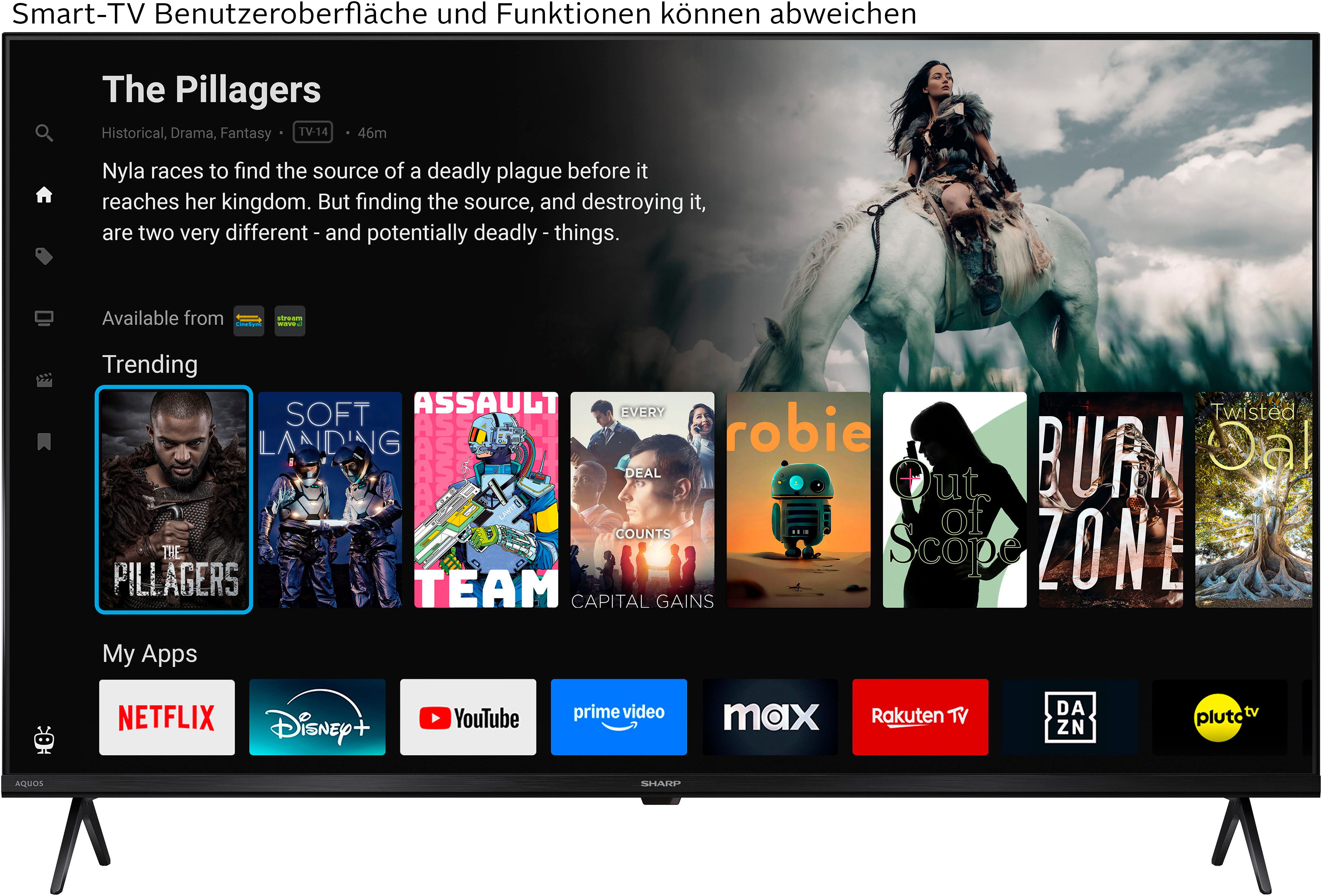 Sharp 4T-C43HMx QLED-Fernseher (103 cm/43 Zoll, 4K Ultra HD, Smart-TV)