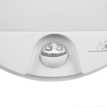Maclean LED Deckenleuchte MCE291 W, LED-Wandlampe mit IR-Bewegungssensor u. Dämmerungsensor