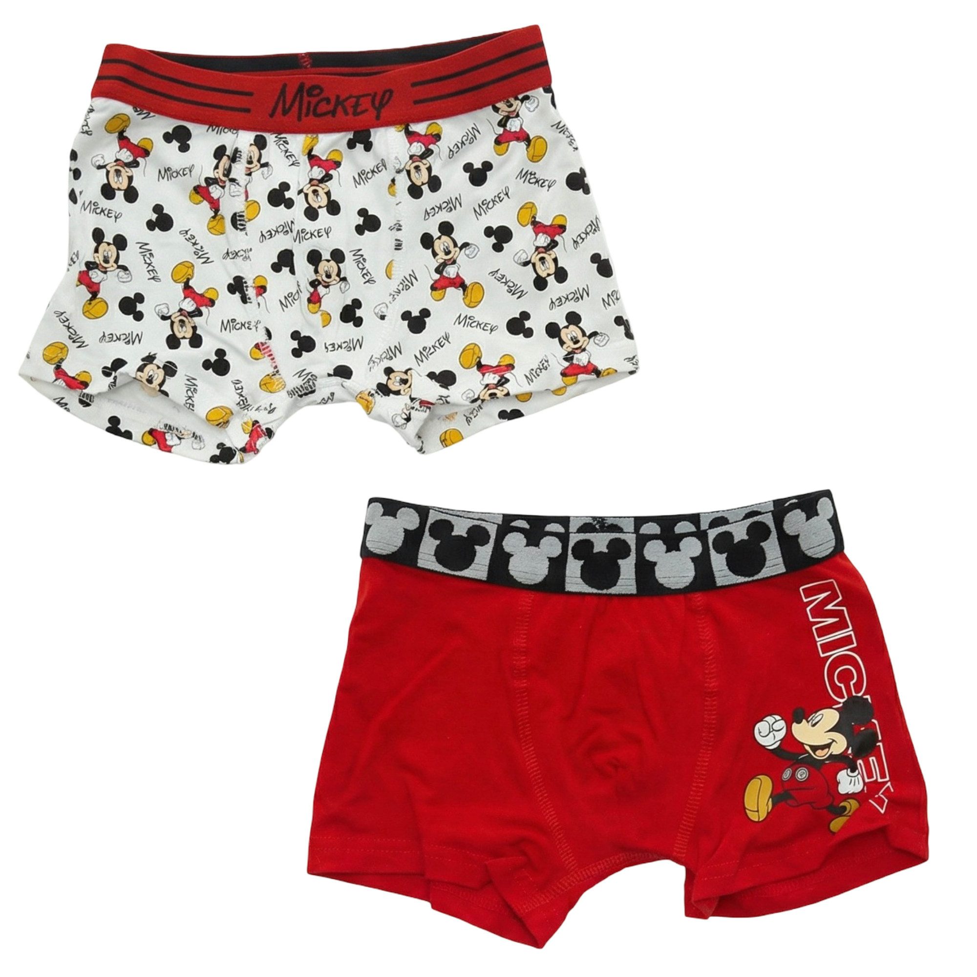 Disney Boxershorts Disney Mickey Maus Kinder Boxershorts 2er Pack Jungen (Spar-Set, 2-St) Gr. 98 bis 128