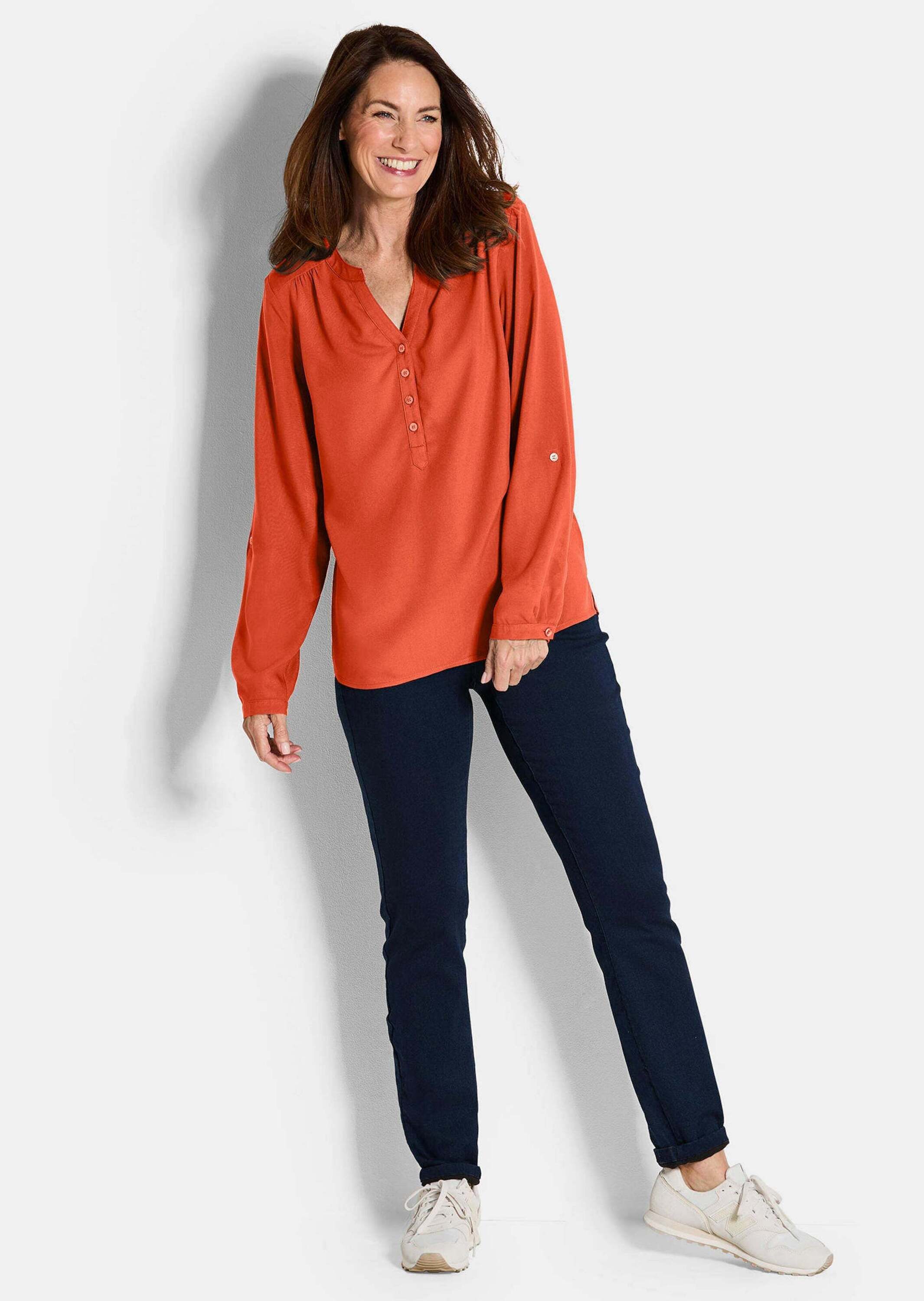 GOLDNER Schlupfbluse Elegante Viskosebluse mit V-Ausschnitt Luftige Bluse m günstig online kaufen