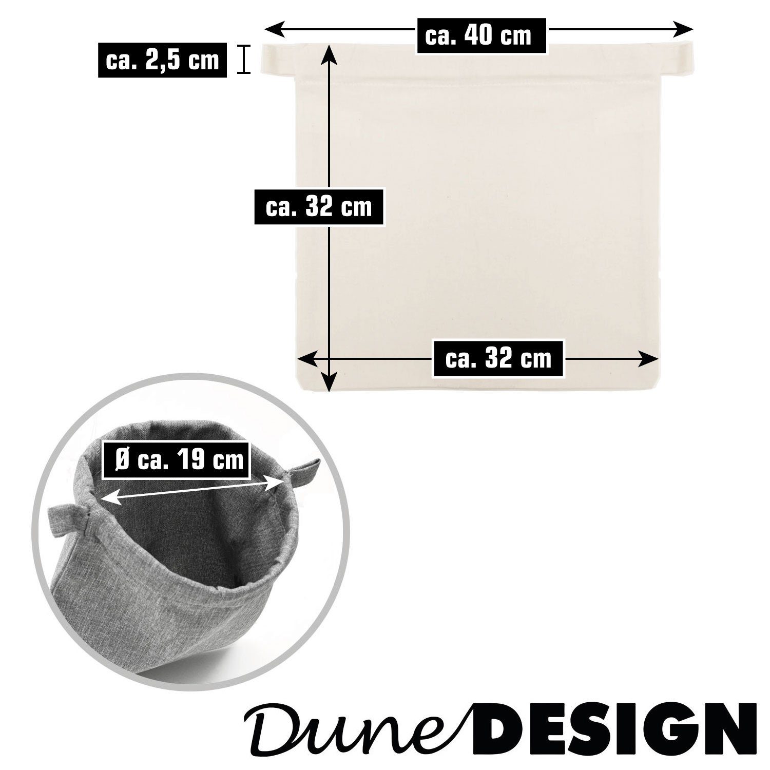DuneDesign Einkaufsshopper 2 Leinen Look Packbeutel günstig online kaufen
