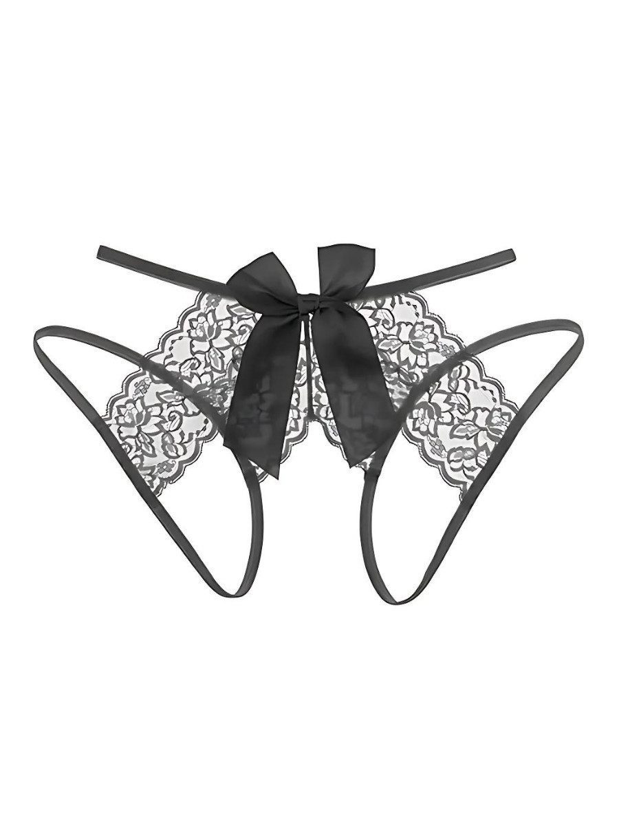 Tanga-Ouvert Damenslip Höschen mit offenem Schritt, Spitze-Tanga, Sexy Unterwäsche