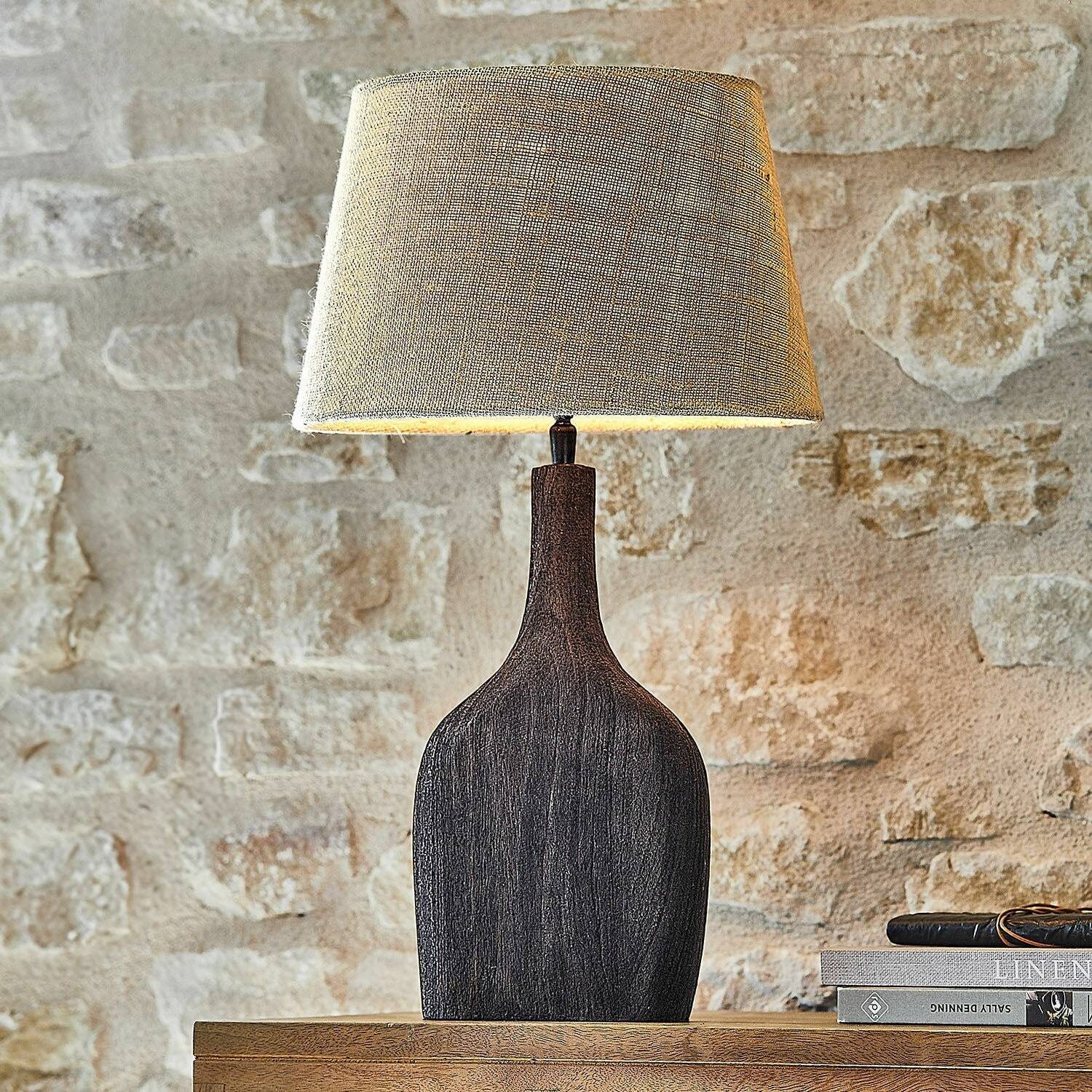 Mirabeau Tischleuchte Tischlampe Arobynn schwarz/creme günstig online kaufen