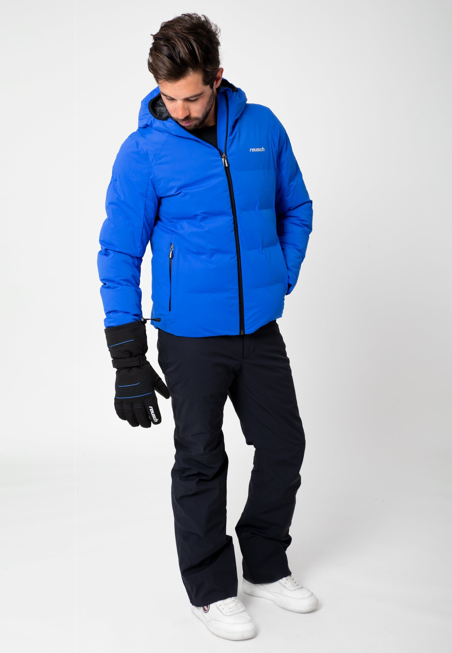 Reusch Skihandschuhe Crosby R-TEX® XT sportlichem Design in blau-schwarz