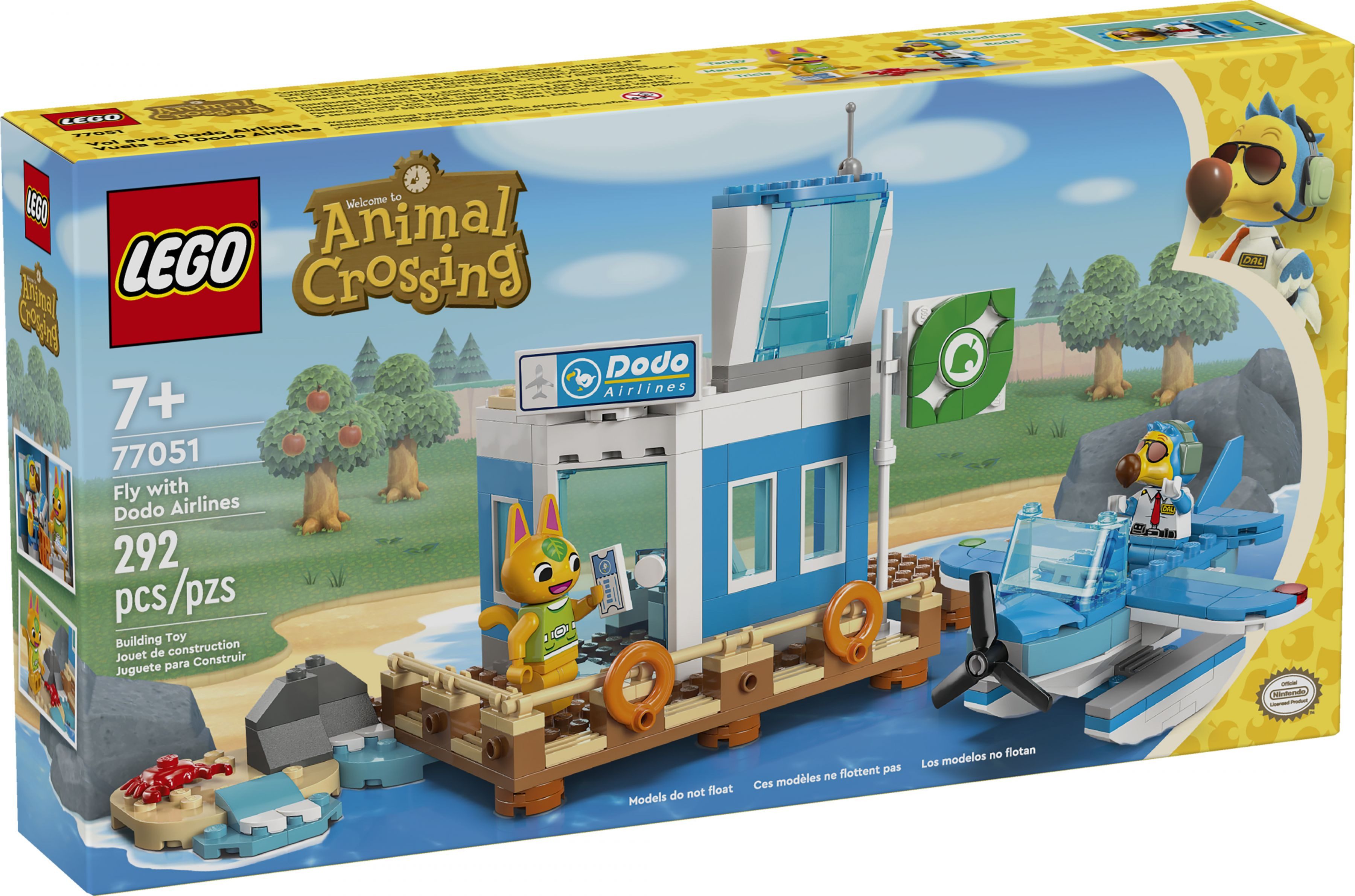 LEGO® LEGO® Animal Crossing 77051 Flieg mit Dodo Airlines Konstruktionsspielsteine, (292 St)