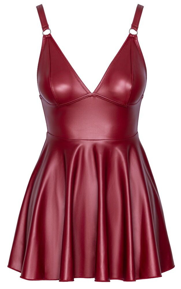 Minikleid Minikleid im roten Mattlook