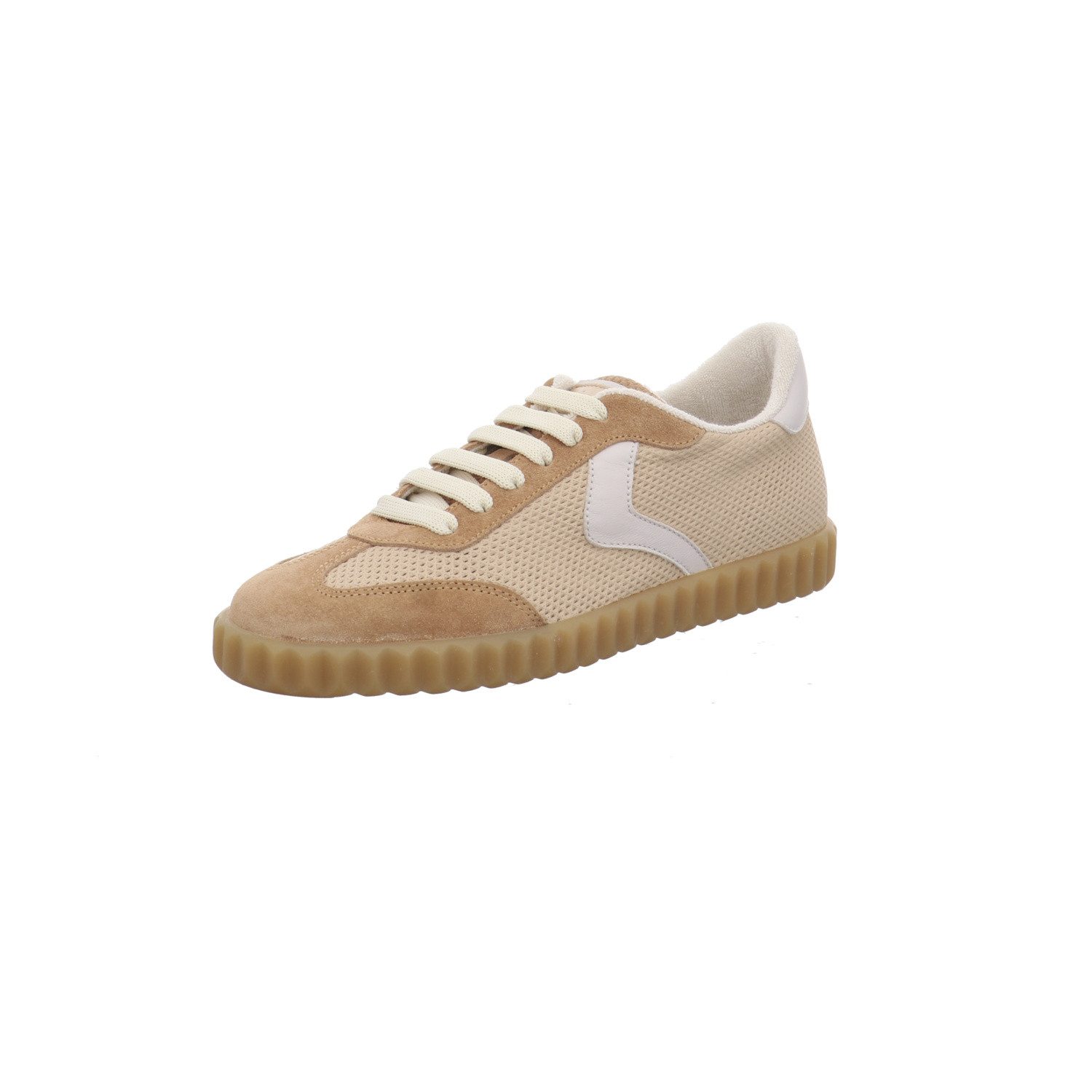 VOILE BLANCHE INES SUEDE/NAPPA PRESS. CARAMEL-BEIGE Sneaker