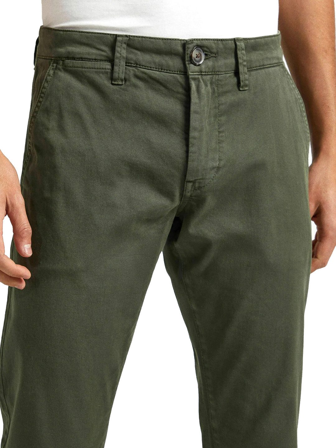 Pepe Jeans Chinohose Slim Fit - Charly Olive Green