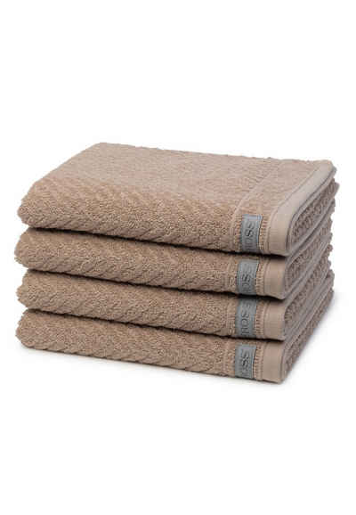 ROSS Handtuch Set Smart, Walkfrottee, (Spar-Set, 4-tlg), 4 X Handtuch - im Set - Baumwolle - Saugfähige und weicher Griff