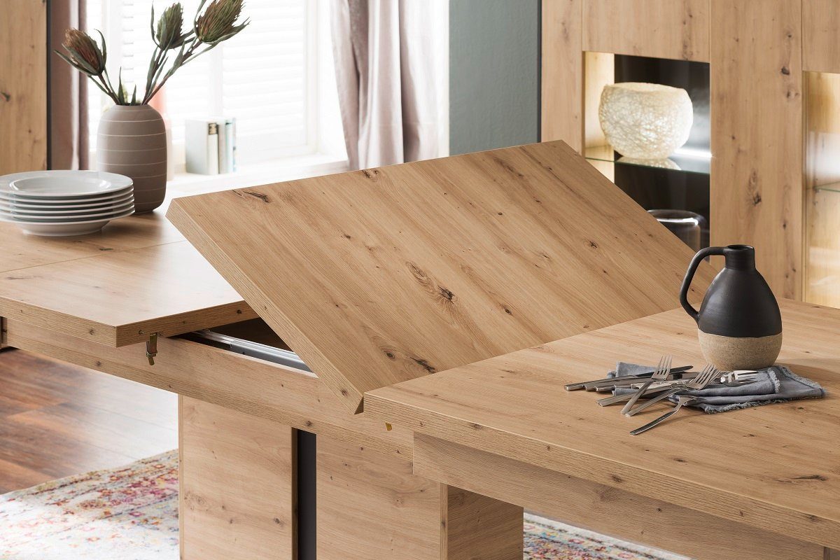 MCA furniture Esstisch Esstisch Ausziehtisch Buenos Aires, Balkeneiche, 180 (280) x 100 (No-Set)