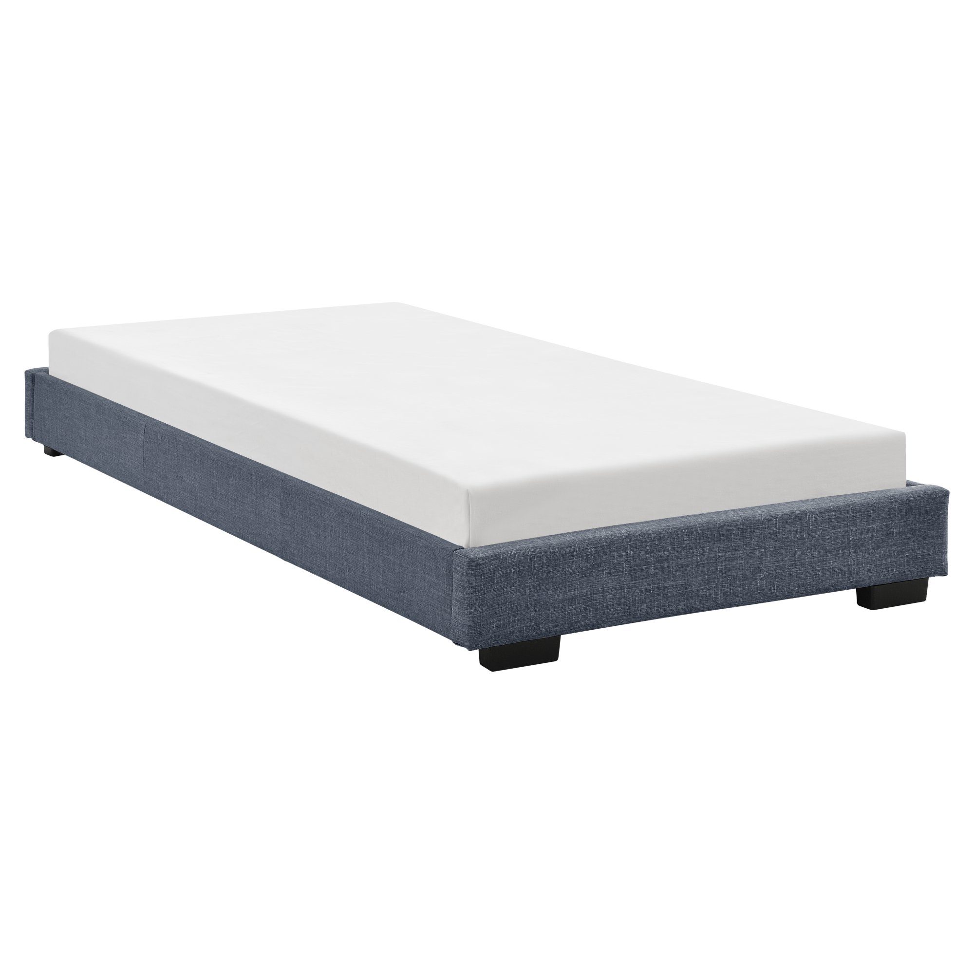 Corium Polsterbett, »Masari« Bett mit Lattenrost 90x200cm Leinen Dunkelgrau
