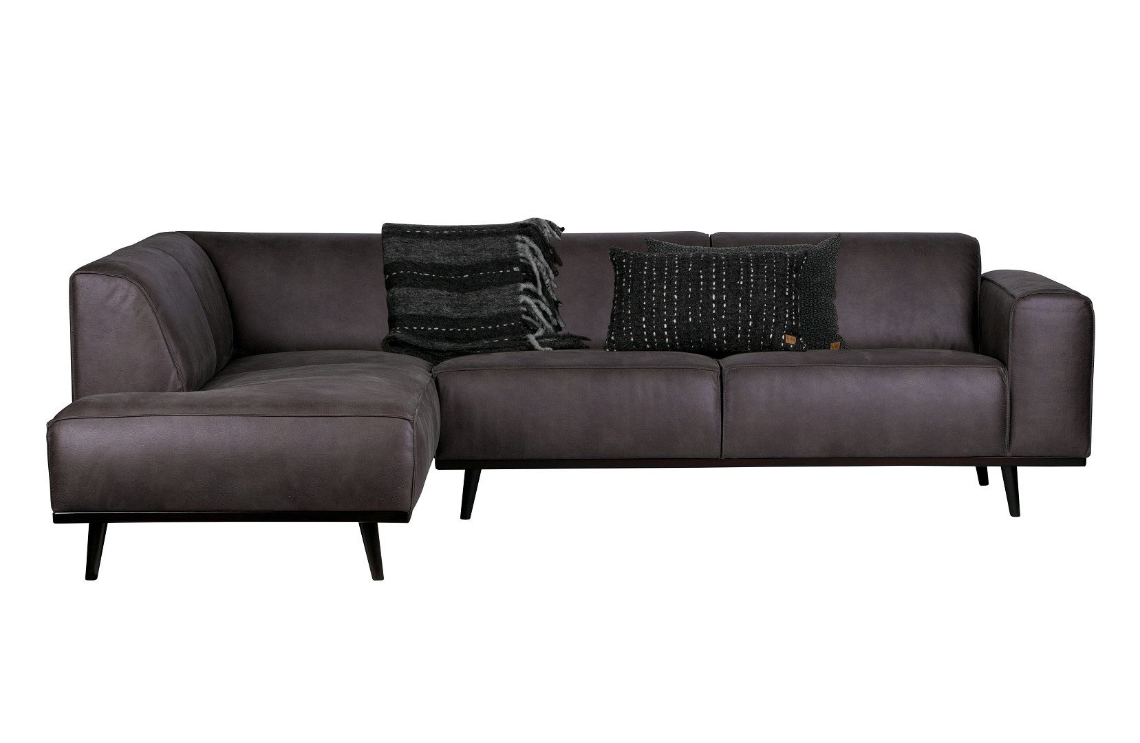 BePureHome Ecksofa Ecksofa Recycle Leder Statement Dunkelgrau Links 274 x 210