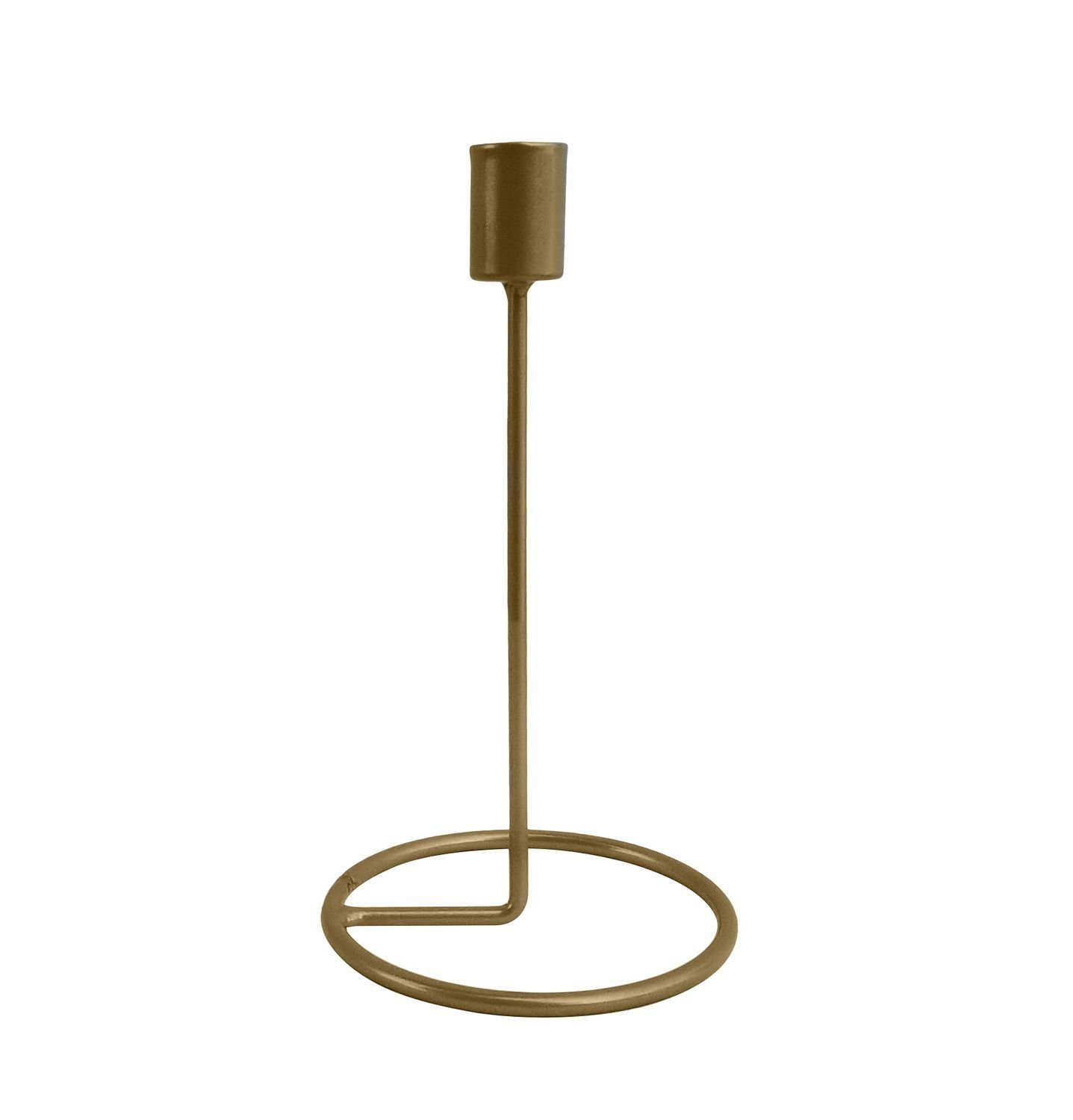 NaDeco Dekoobjekt Kerzenständer in Gold, Höhe 20cm