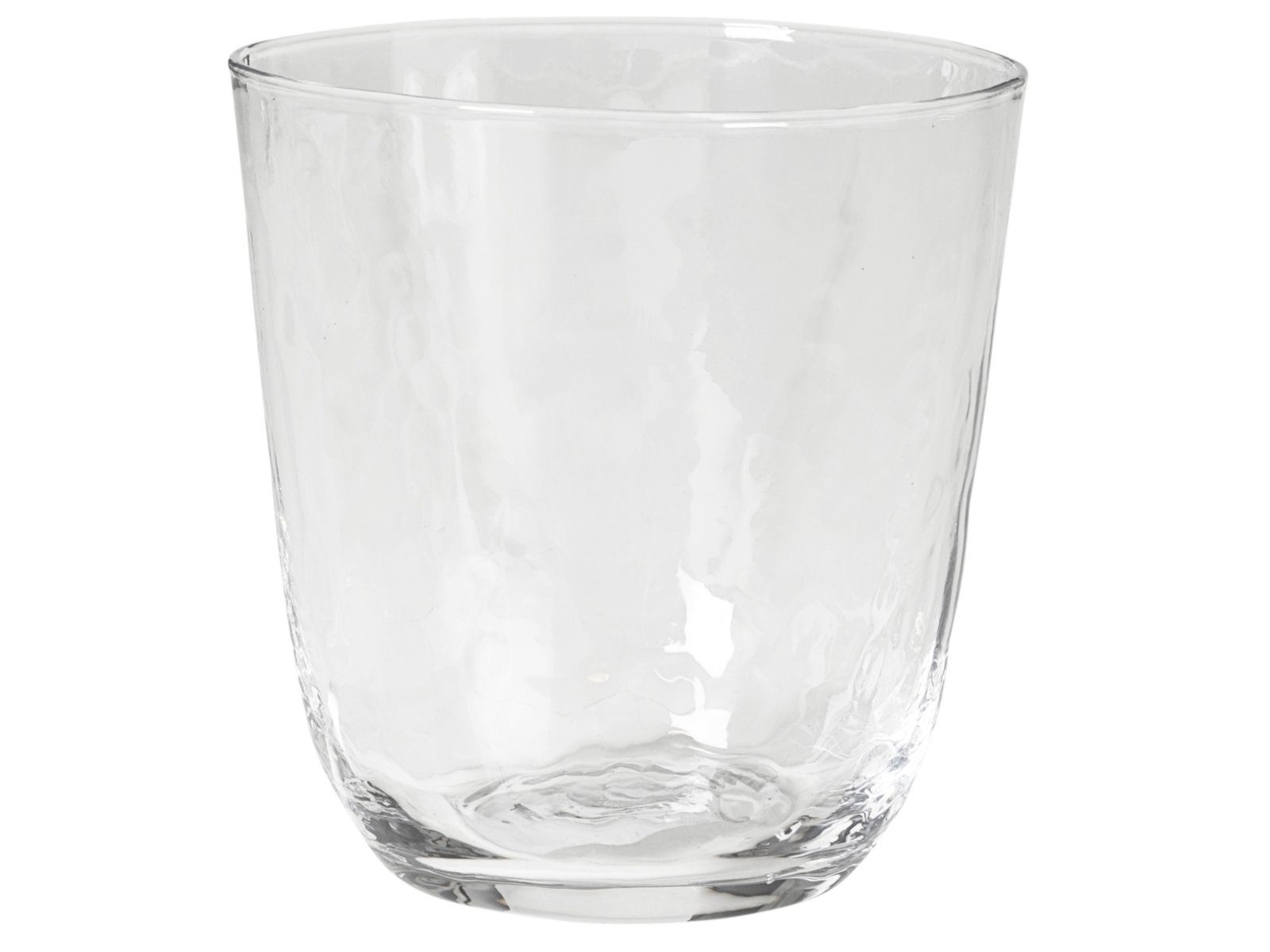 Broste Copenhagen Gläser-Set HAMMERED Trinkglas 4tlg. klar 0,335 l, Glas