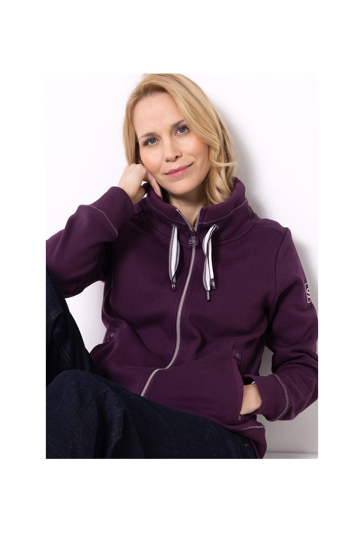 SER Sweatjacke Sweatjacke Stehkragen W8250308 günstig online kaufen