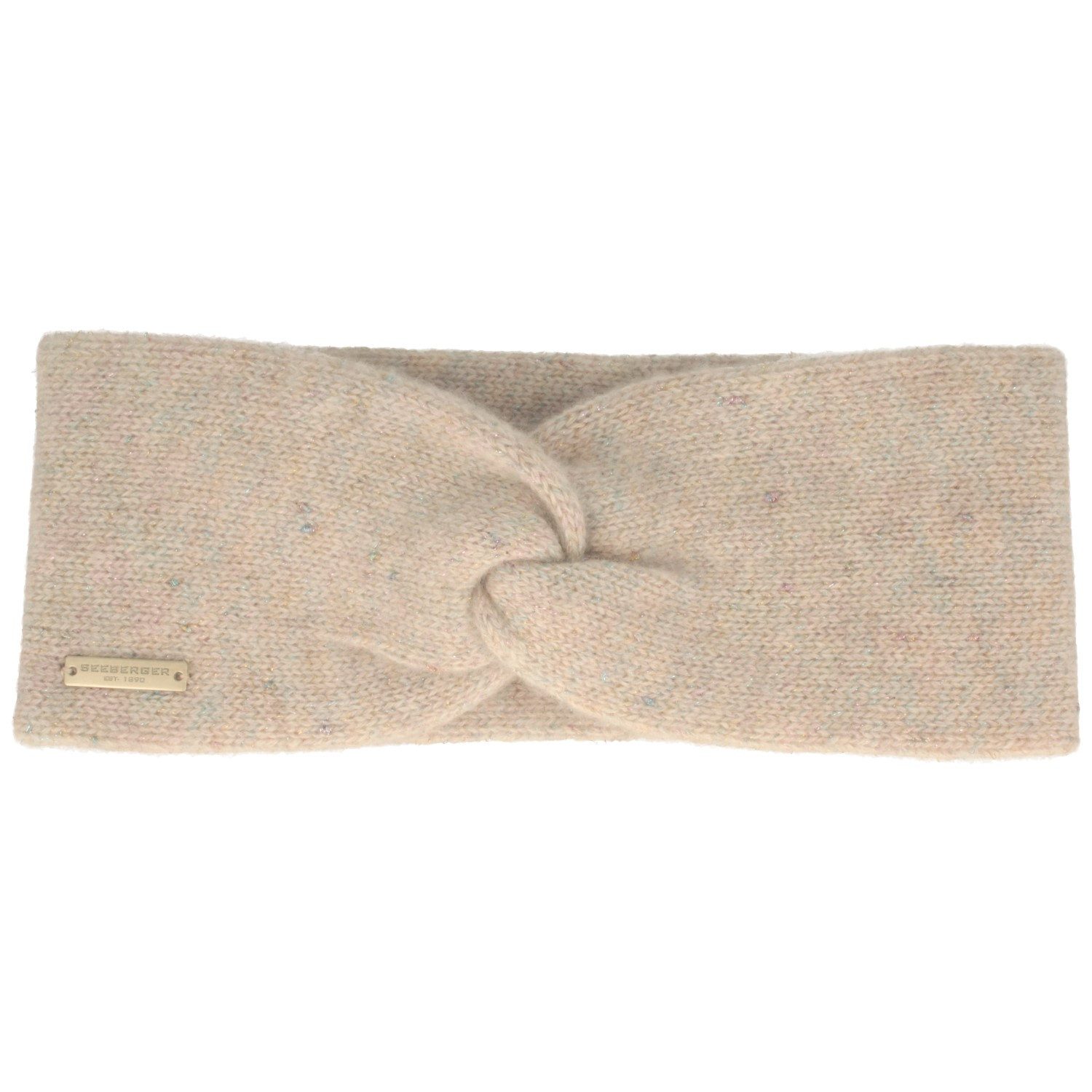 Seeberger Stirnband Feines Kaschmir Stirnband mit Metal-Logo