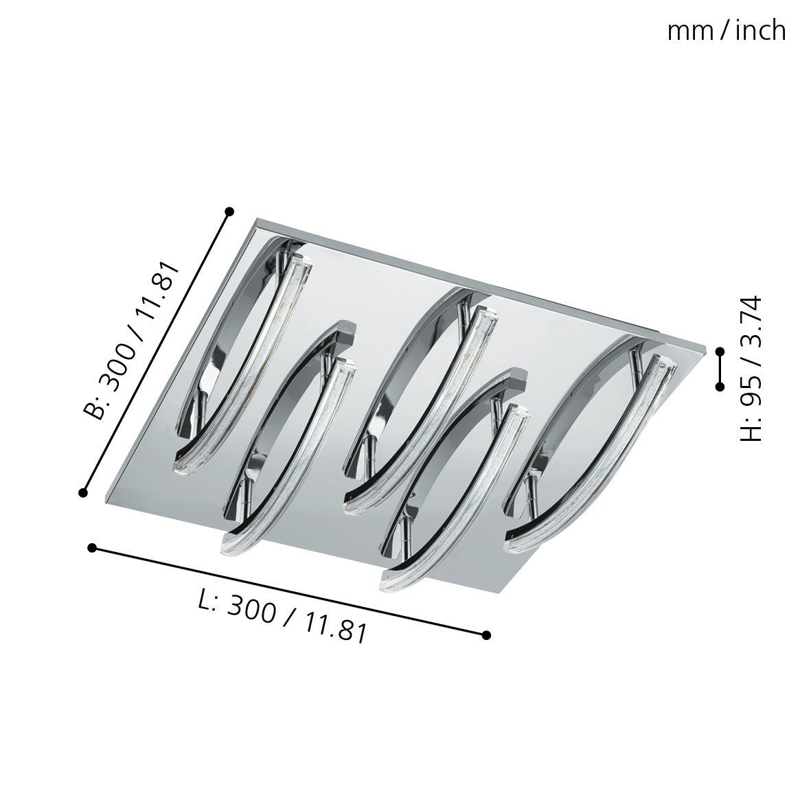 EGLO LED Deckenleuchte Pertini, Leuchtmittel inklusive, Deckenleuchte, Deck günstig online kaufen