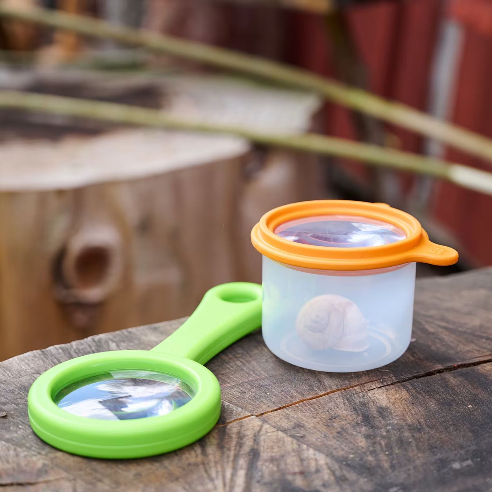 Haba Becherlupe Terra Kids Becherlupe 3-in-1, Set, 1-tlg., 1, einzelne Lupe mit Griff & 5-fach Vergrößerung