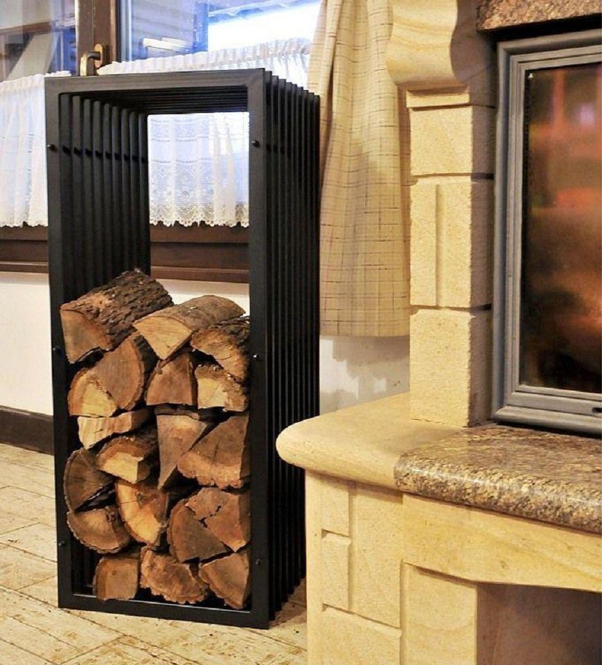 DanDiBo Kaminholzregal D-Stil Kaminholzständer 100 cm Holzkorb Kaminholzhalter Holzregal, BxTxH:44x40x100 cm