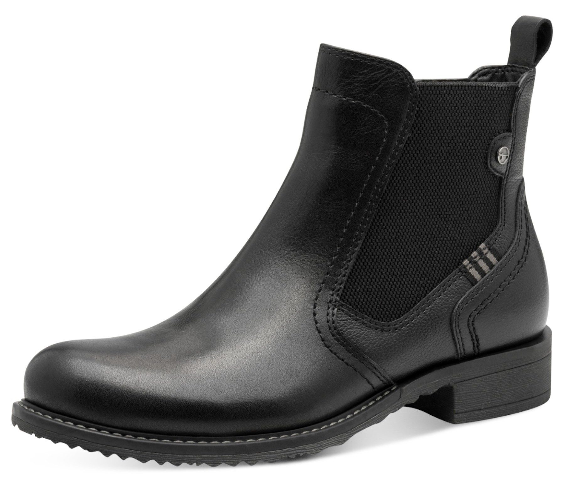 1-25821-45 003 Black Leather Stiefelette