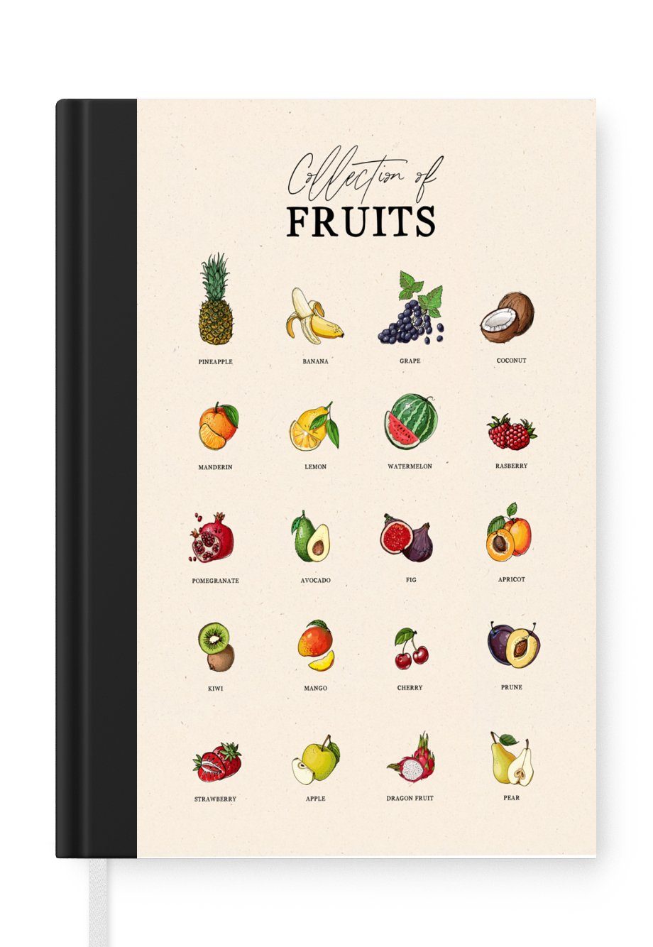 Journal, Notizbuch - A5, Lebensmittel MuchoWow Tagebuch, Merkzettel, Haushaltsbuch 98 Obst Küche, Notizheft, Seiten, -