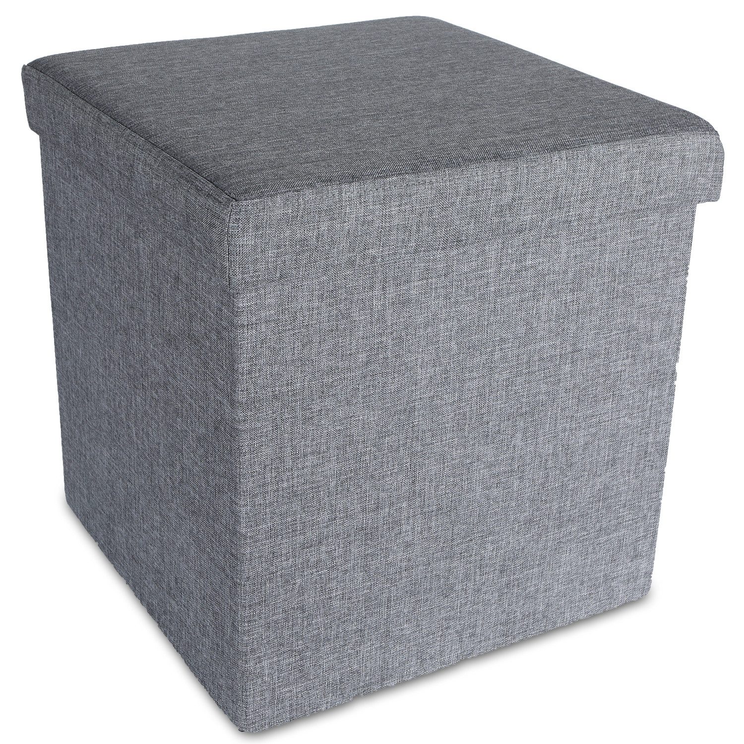 Home4Living Sitztruhe Sitzhocker faltbar Aufbewahrungsbox orange, grau, anthrazit, Dekorativ