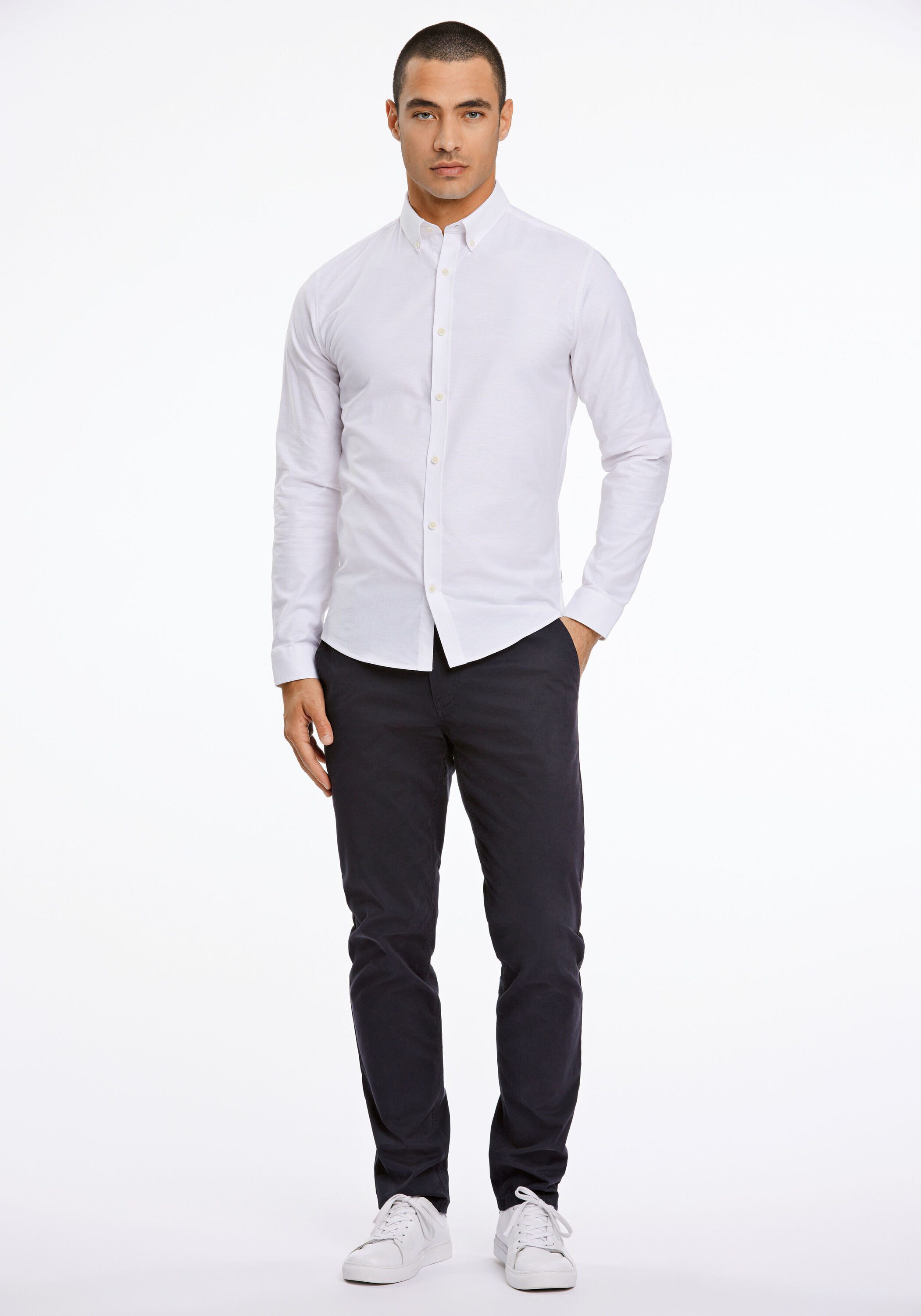 LINDBERGH Businesshemd Oxford-Hemd (Langarm) Slim Fit – Bild 4 von 5