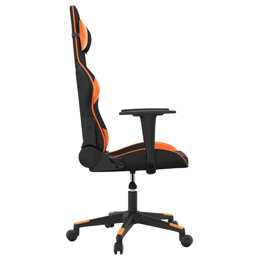 und St) Orange Gaming-Stuhl und Schwarz mit Kunstleder Schwarz Gaming-Stuhl vidaXL | Orange und Massagefunktion (1 Orange Schwarz