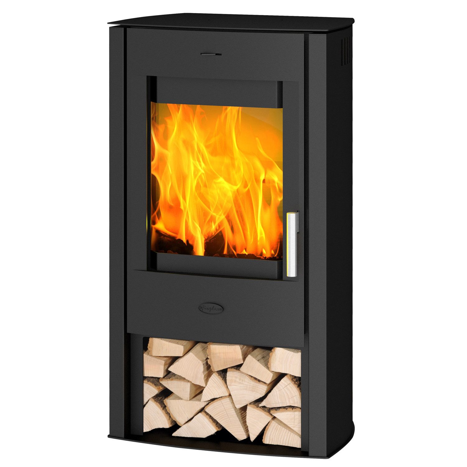 Fireplace Kaminofen Fireplace Tuvalu Kaminofen Stahl Schwarz, 6 kW, Kaminofen