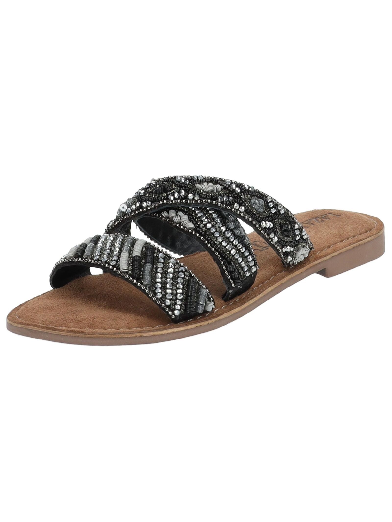 Lazamani Pantoletten Leder/Textil Pantolette günstig online kaufen