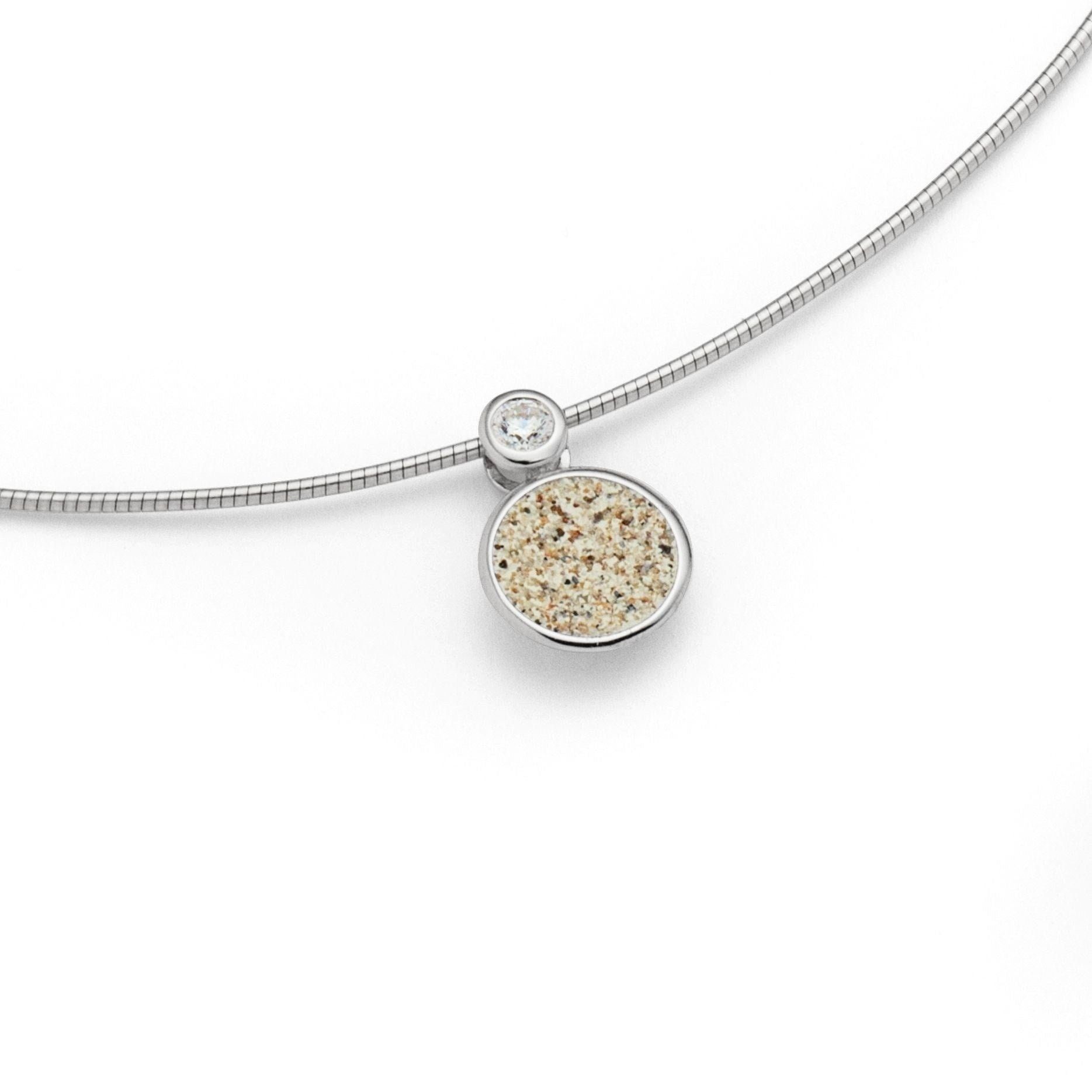 Kette mit Anhänger DUR Schmuck: Kette "Polarstern" mit Strandsand K2456