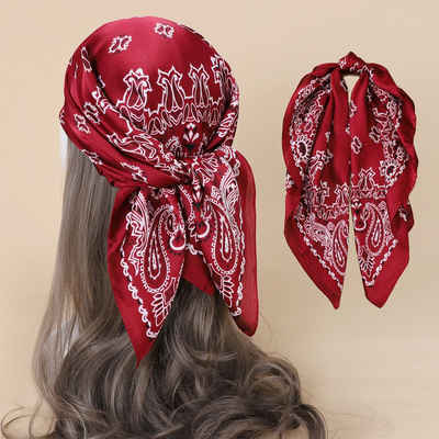 GLAMO Bandana Bandana Damen,Kopftuch Große quadratische Fleckschals70x70cm