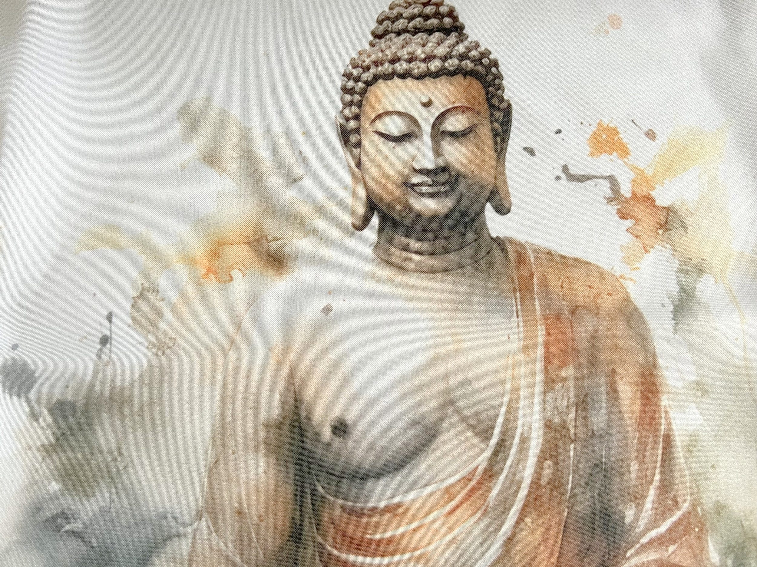 Clever-Kauf-24 Scheibengardine Fensterbehang Buddha natur BxH 40x80 o. 60/9 günstig online kaufen