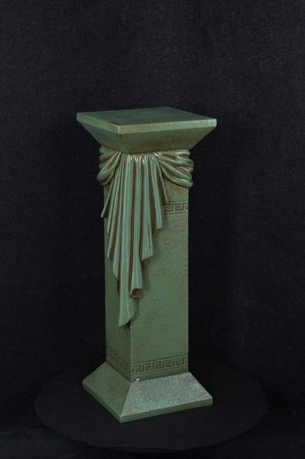 JVmoebel Skulptur Medusa Säule Figur Römische Deko Grün Skulptur Säulen Marmor Dekoration