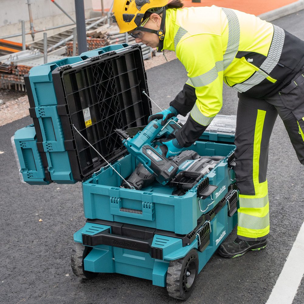 Makita Werkzeugbox MAKTRAK L »P-91017« max.45kg, 63,16L, Copolymer-Kunststoff, Effizientes Be- und Entladen mit dem MAKTRAK Koffer Sortiment