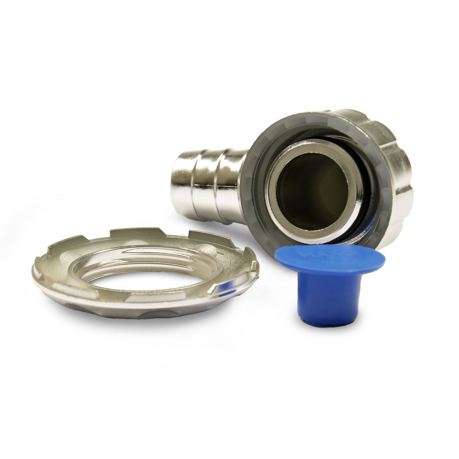 Haas Otto Unterputz-Anschluss Anschlusswinkel 3/4" mit Kontermutter verchromt für Unterputzsiphon