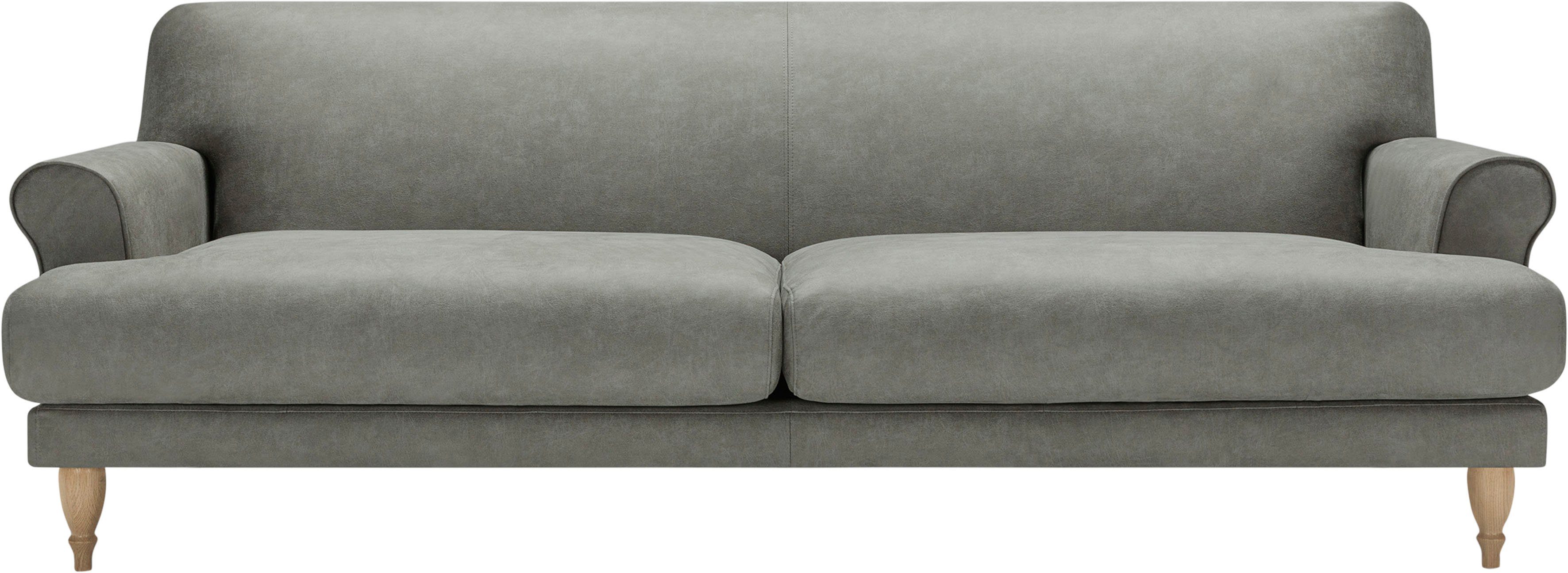 LOVI Sofa Ginger, 3-Sitzer, Polsterunterlage Eiche natur, mit Sitzunterfederung Füße