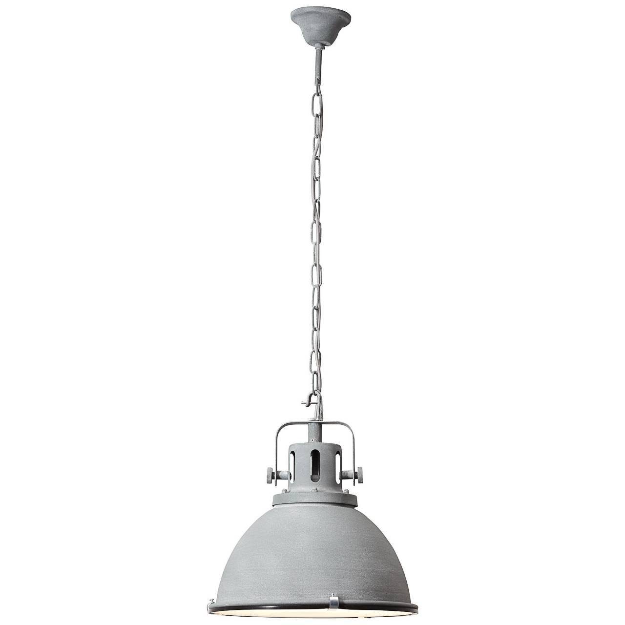 Brilliant Pendelleuchte Jesper, Lampe Jesper Pendelleuchte 38cm Glas grau Beton 1x A60, E27, 60W, ge