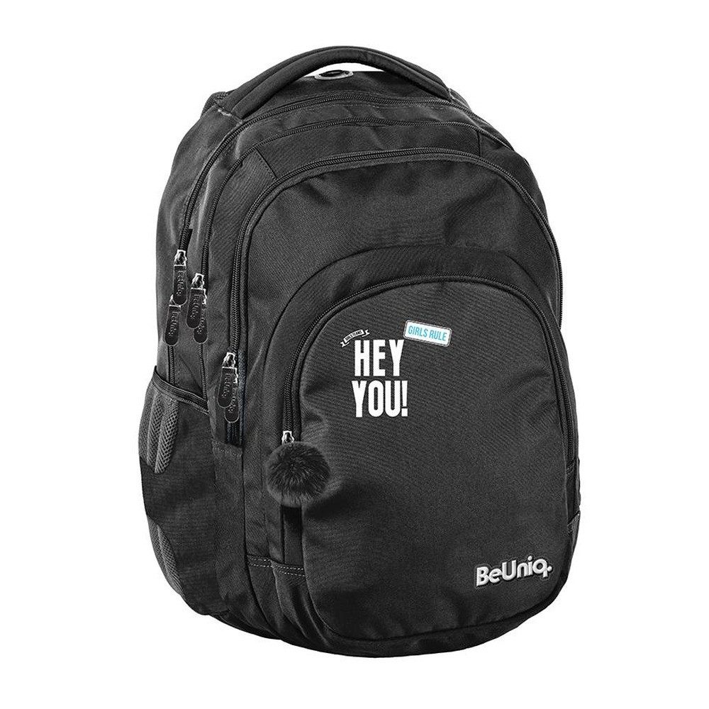 PASO Schulrucksack, BeUniq – Schulrucksack Jugendliche – Schwarz
