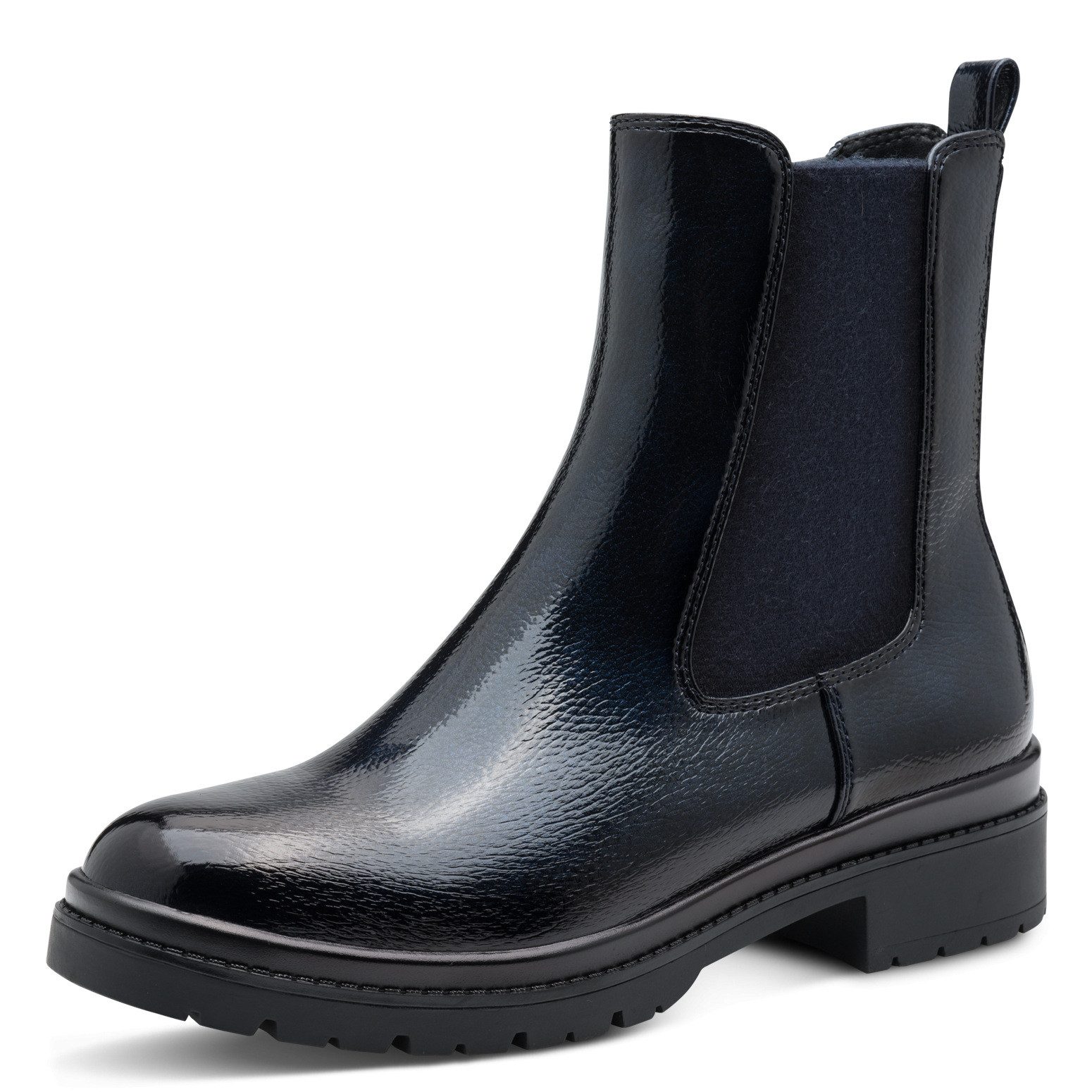 Tamaris Chelseaboots, Blockabsatz, Basic, Stiefelette in veganer Verarbeitu günstig online kaufen