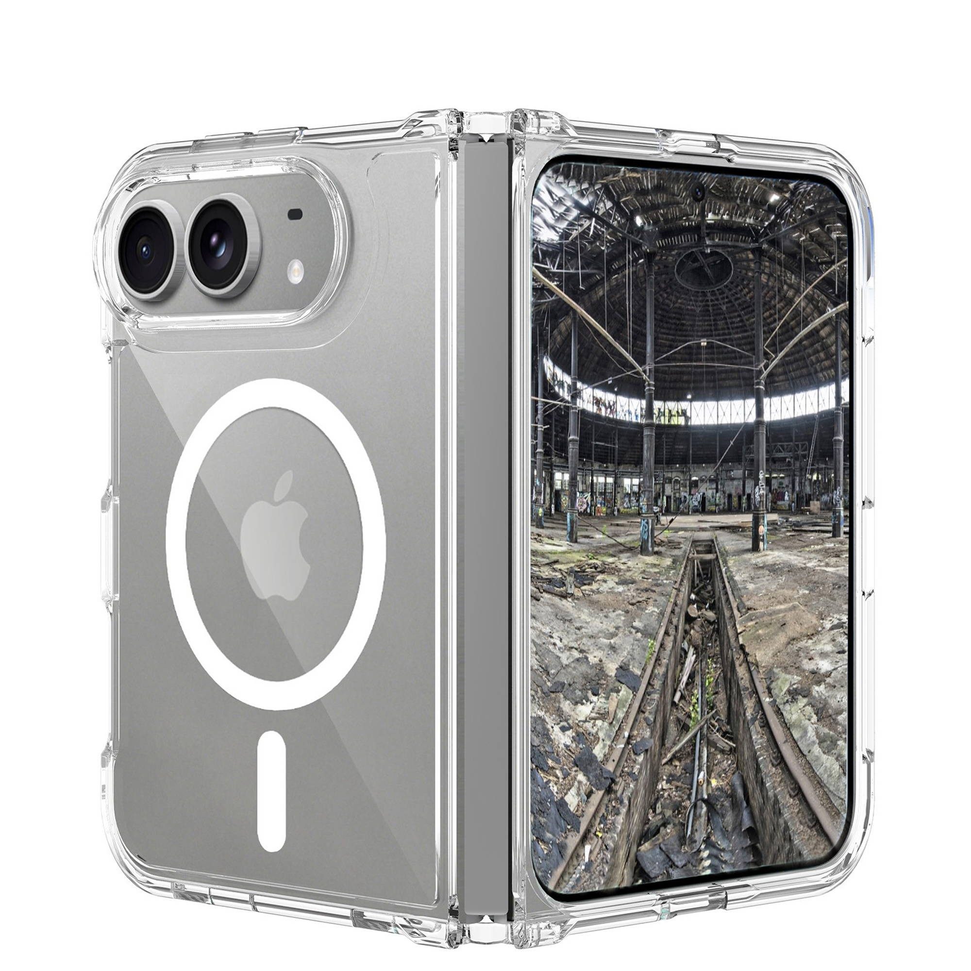 JT Berlin Smartphone-Hülle BackCase Pankow Clear MagSafe für das Apple iPhone Duo, 2m Fallschutz, kratzfest, MagSafe Kompatibilität