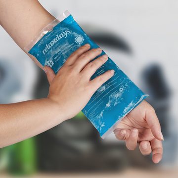 relaxdays Kalt-Warm-Kompresse Kühlpads Rechteck 8er Set