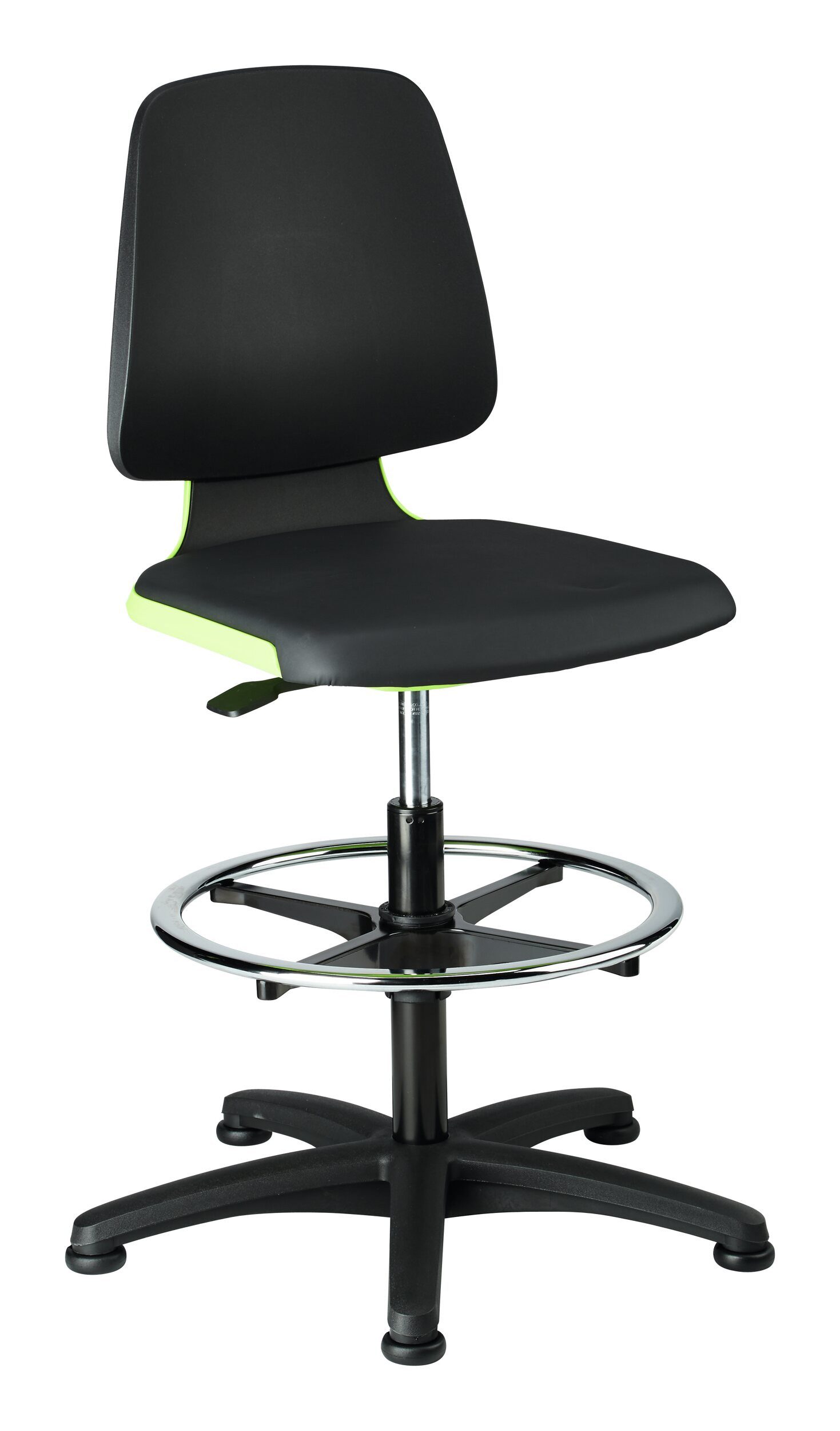 bimos Drehstuhl, Stuhl Labsit 3 grün Kunststoff-Leder, mit Fußring